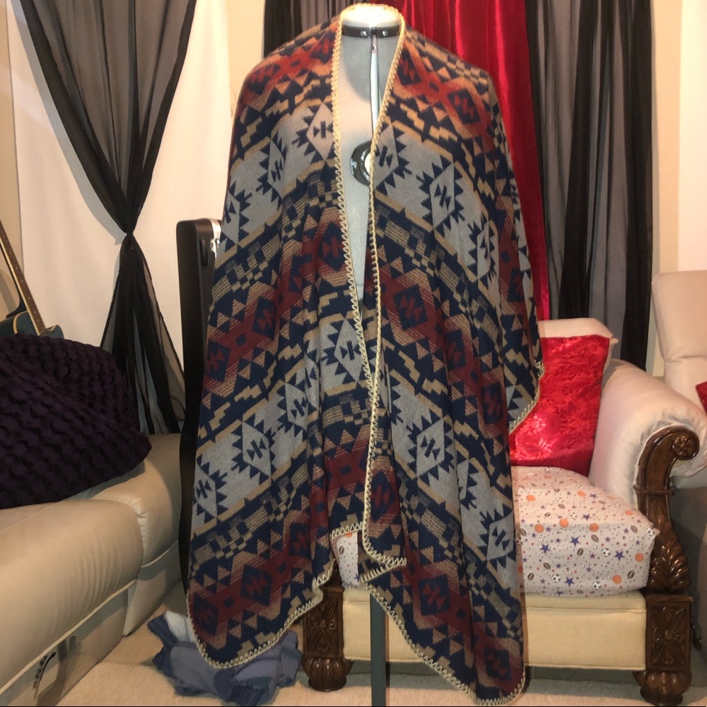 Forever 21 Poncho tribal print